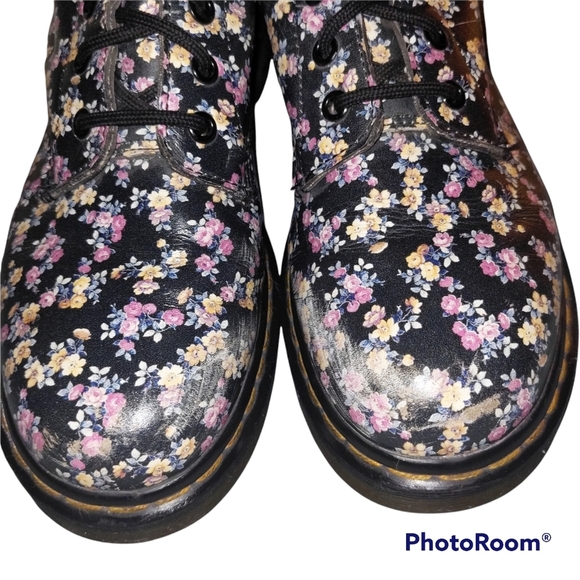 Dr. Martens leather calico floral print Pascals 1460 - Picture 9 of 16